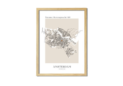 DesignClaud Gepersonaliseerde Stadskaart Plattegrond poster naar keuze