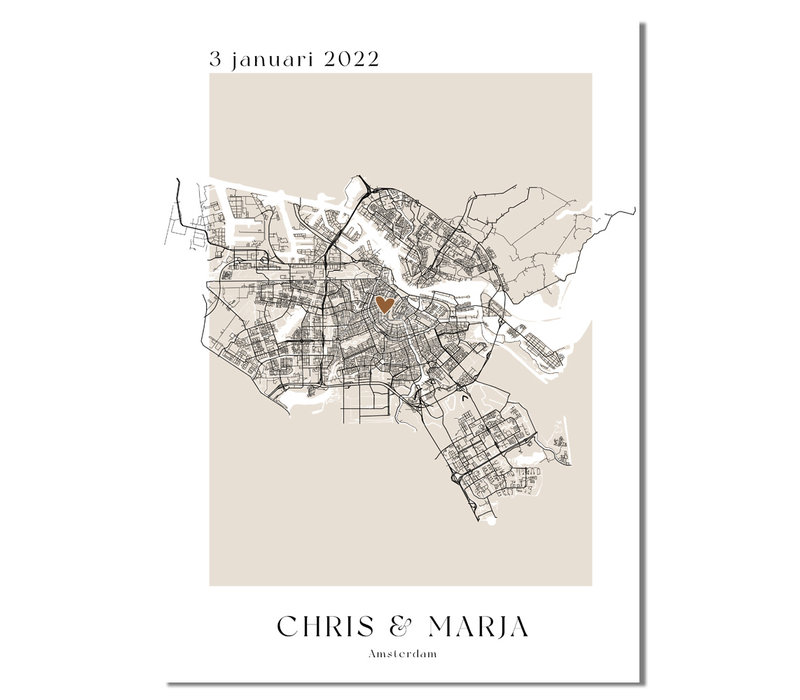 Hochzeitsposter Stadtplan - Hochzeitsgeschenk personalisiert - Copy