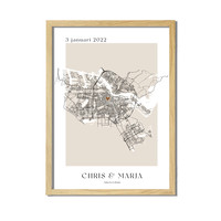 Hochzeitsposter Stadtplan - Hochzeitsgeschenk personalisiert - Copy