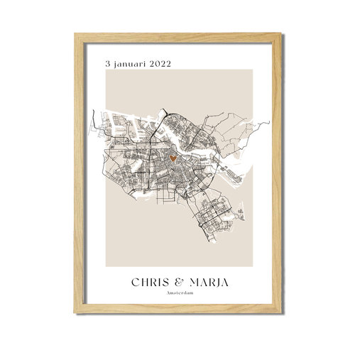 Hochzeitsposter Stadtplan - Hochzeitsgeschenk personalisiert - Copy 