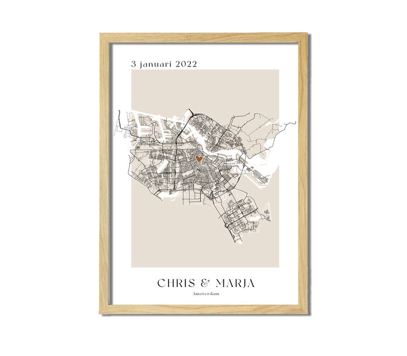 Hochzeitsposter Stadtplan - Hochzeitsgeschenk personalisiert - Copy