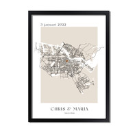 Hochzeitsposter Stadtplan - Hochzeitsgeschenk personalisiert - Copy