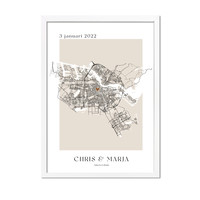 Hochzeitsposter Stadtplan - Hochzeitsgeschenk personalisiert - Copy