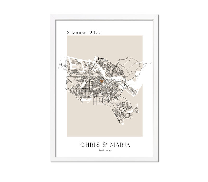 Hochzeitsposter Stadtplan - Hochzeitsgeschenk personalisiert - Copy
