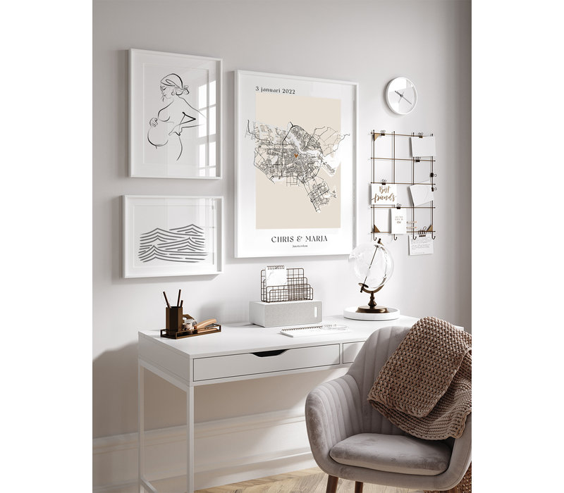 Hochzeitsposter Stadtplan - Hochzeitsgeschenk personalisiert - Copy