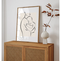 Moeder en baby poster abstract