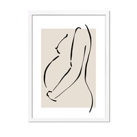 Zwangere vrouw poster abstract
