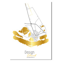 City/Village Map of your choice with Logo - Gold