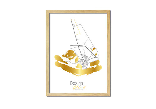 DesignClaud Stadt-/Dorfplan Ihrer Wahl mit Logo – Gold