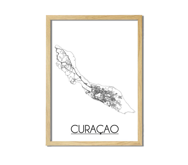 Curacao Plattegrond poster