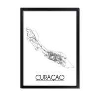 Curacao Plattegrond poster