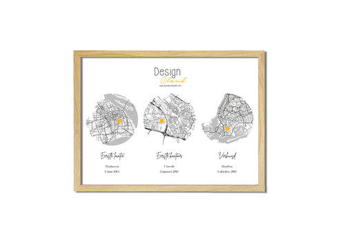 DesignClaud Hochzeitsposter Stadtplan - Hochzeitsgeschenk personalisiert - Copy - Copy - Copy - Copy - Copy