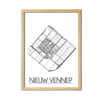 Nieuw Vennep Plattegrond poster