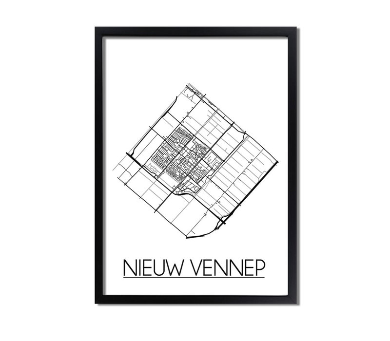 Nieuw Vennep Plattegrond poster