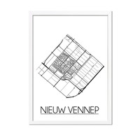 Nieuw Vennep Plattegrond poster