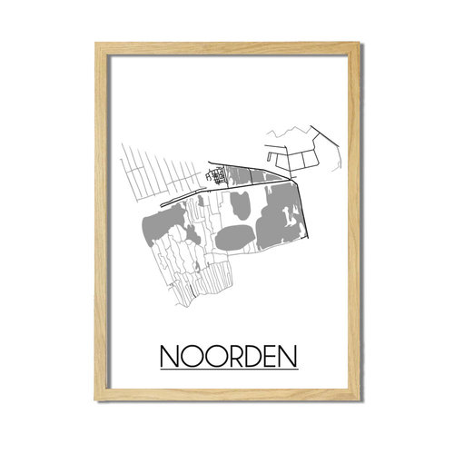 Noorden Plattegrond poster 