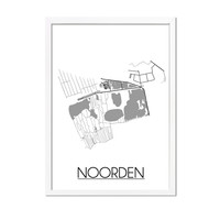 Noorden Plattegrond poster