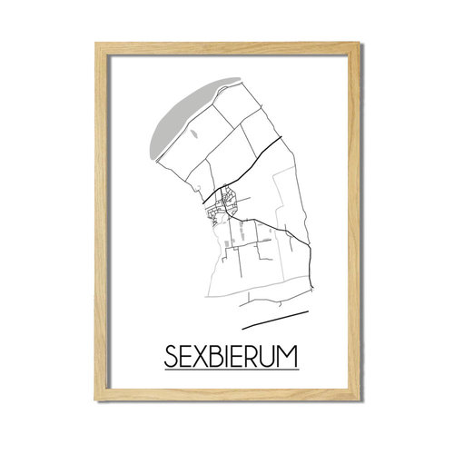 Sexbierum Plattegrond poster 