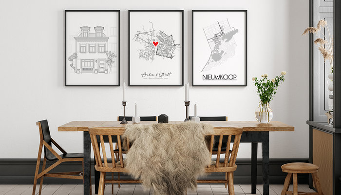 Verschiedene personalisierte Poster