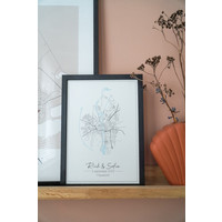 Affiche de mariage - Carte de la ville - Cadeau de mariage personnalisé
