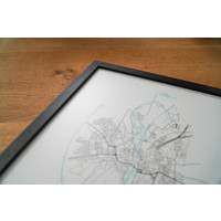 Affiche de mariage - Carte de la ville - Cadeau de mariage personnalisé