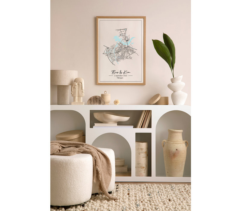Affiche de mariage - Carte de la ville - Cadeau de mariage personnalisé