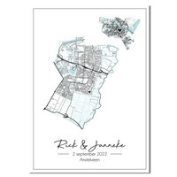 Hochzeitsposter Stadtplan - Hochzeitsgeschenk personalisiert