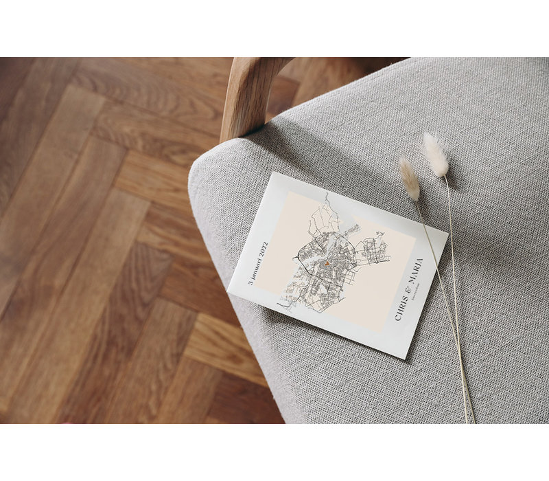 Hochzeitsposter Stadtplan - Hochzeitsgeschenk personalisiert - Copy