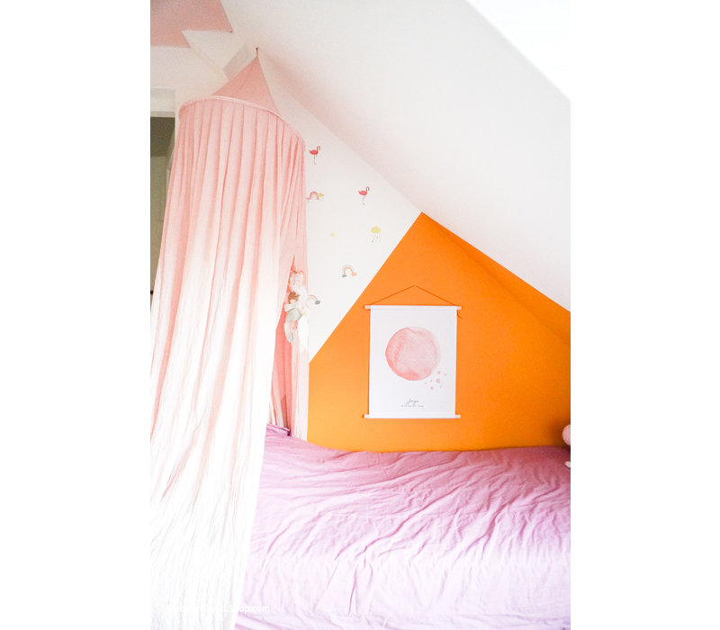 Textile poster Birth poster Zodiac sign Old Pink