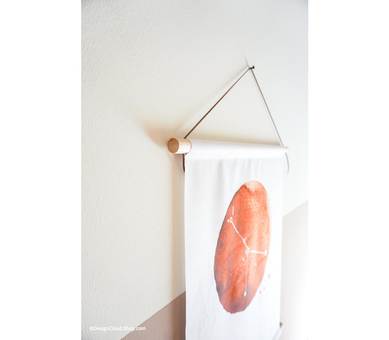 Textilposter Geburtsposter Sternzeichen Altrosa