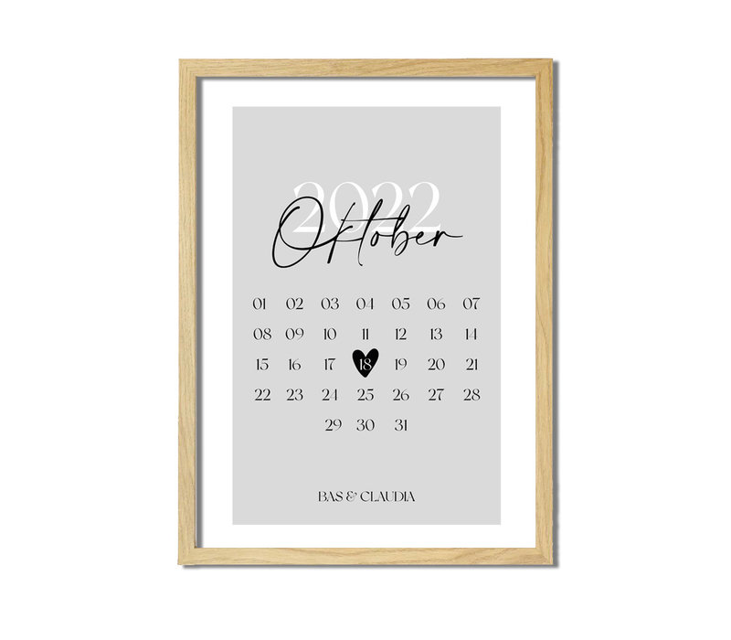 Affiche de date - Anniversaire de mariage, Fiançailles