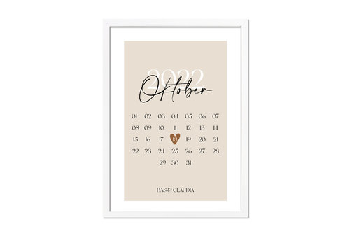 DesignClaud Affiche de date - Anniversaire de mariage, Fiançailles
