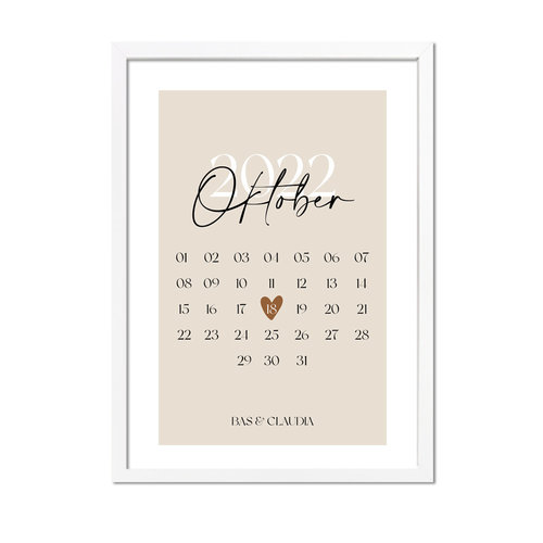 Affiche de date - Anniversaire de mariage, Fiançailles 