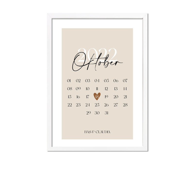 Affiche de date - Anniversaire de mariage, Fiançailles