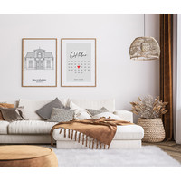 Date poster - Wedding anniversary, Courtship