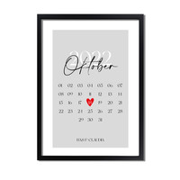 Affiche de date - Anniversaire de mariage, Fiançailles