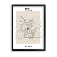 Stadskaart poster met jouw eigen logo