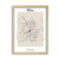 Stadskaart poster met jouw eigen logo