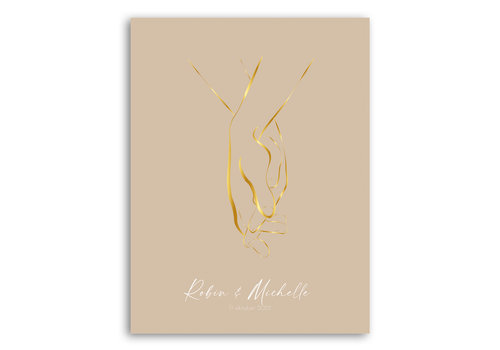DesignClaud Hochzeitsposter Braut und Bräutigam Goldfolie - Hochzeitsgeschenk personalisiert - Copy - Copy