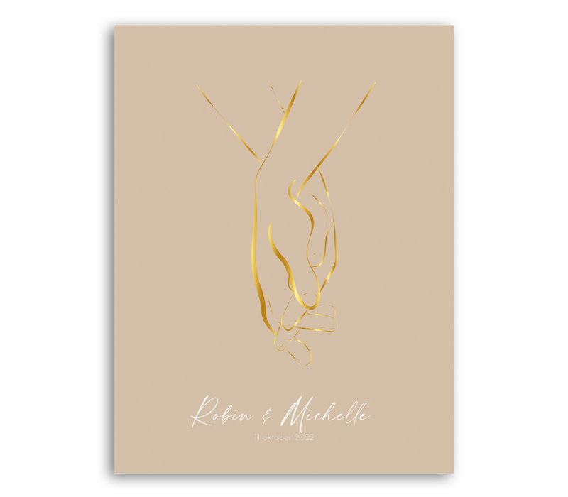 Hochzeitsposter Braut und Bräutigam Goldfolie - Hochzeitsgeschenk personalisiert - Copy - Copy