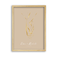 Hochzeitsposter Braut und Bräutigam Goldfolie - Hochzeitsgeschenk personalisiert - Copy - Copy