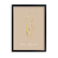 Hochzeitsposter Braut und Bräutigam Goldfolie - Hochzeitsgeschenk personalisiert - Copy - Copy