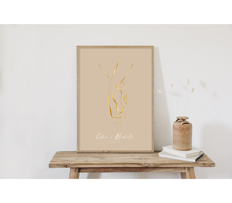 Hochzeitsposter Braut und Bräutigam Goldfolie - Hochzeitsgeschenk personalisiert - Copy - Copy