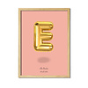 Geboorteposter met Ballon letter(s) (6 kleuren variatie)