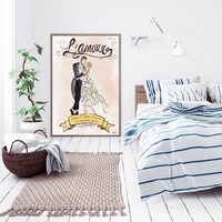 Gepersonaliseerd L' Amour huwelijks poster