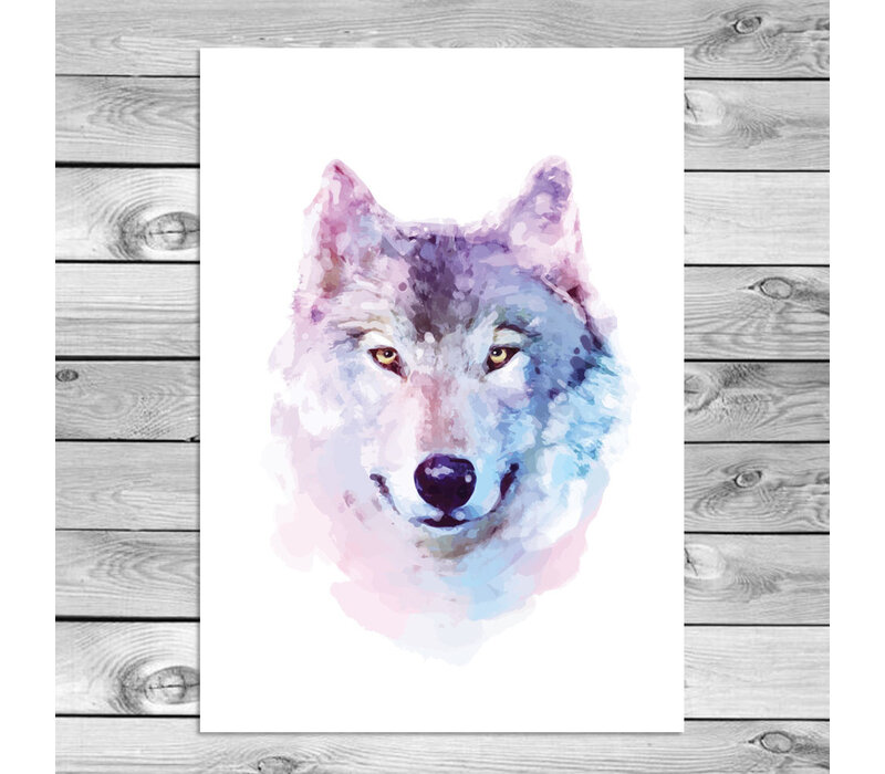 Grafische Poster - Waterverf - Wolf