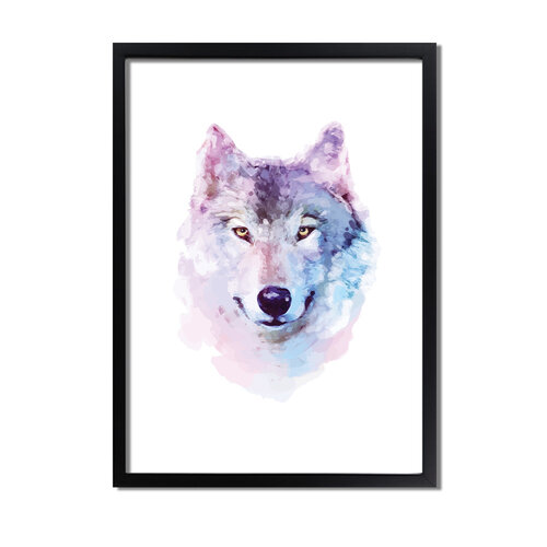 Grafische Poster - Waterverf - Wolf 