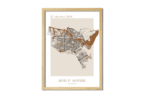 DesignClaud Gepersonaliseerde Stadskaart Plattegrond poster naar keuze  - Copy