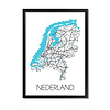 Nederland Plattegrond poster