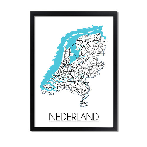 Nederland Plattegrond poster 